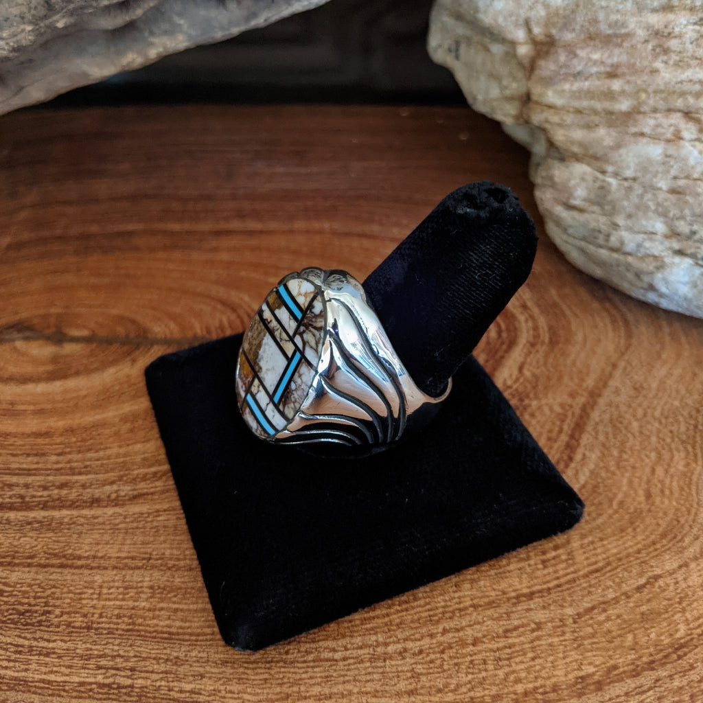 Navajo Made Oval Inlay Ring GJ-RNG-0049