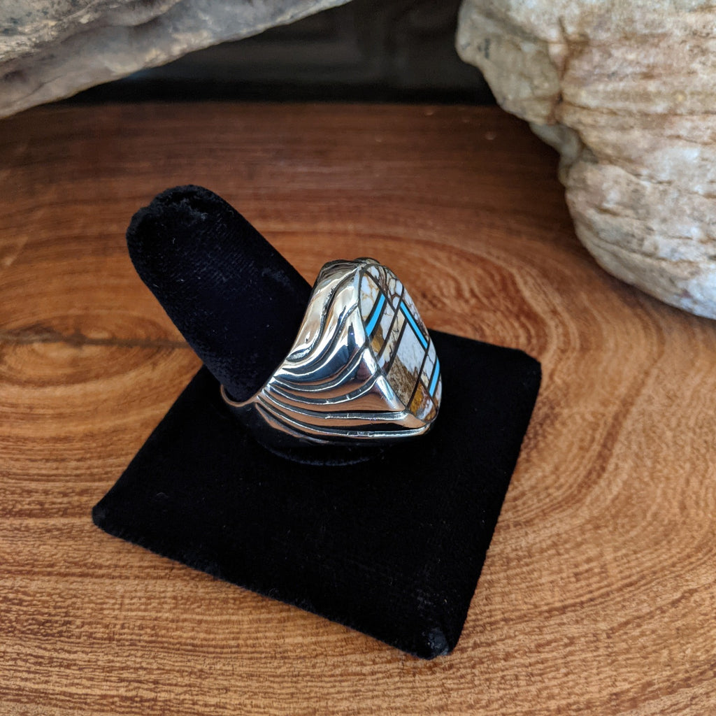 Navajo Made Oval Inlay Ring GJ-RNG-0049