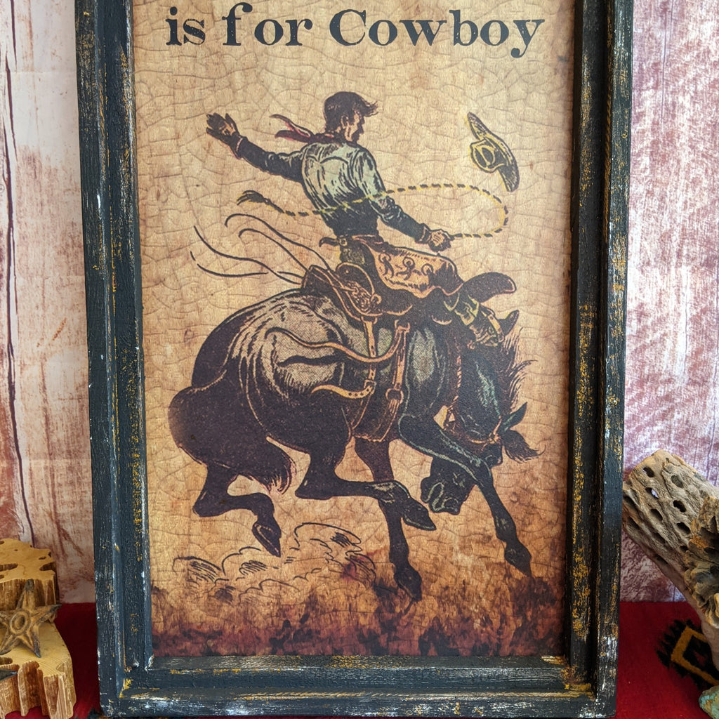 "C is for Cowboy" Canvas Wall Art by TroubleMaker Trading Co. GF-0107