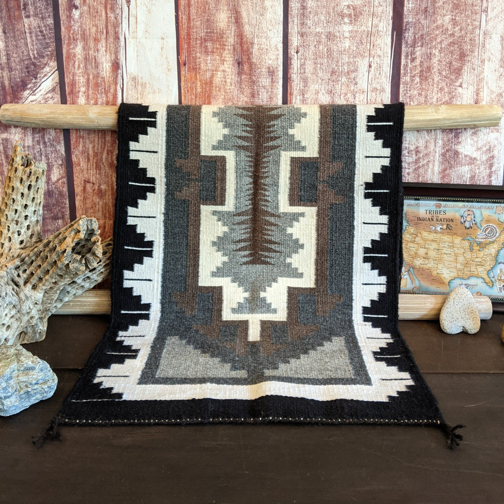 "Two Grey Hills" Navajo Rug by Aileen Curtis SWT-NR198