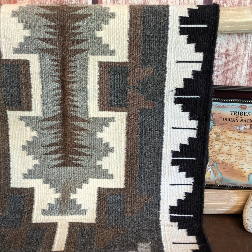 "Two Grey Hills" Navajo Rug by Aileen Curtis SWT-NR198