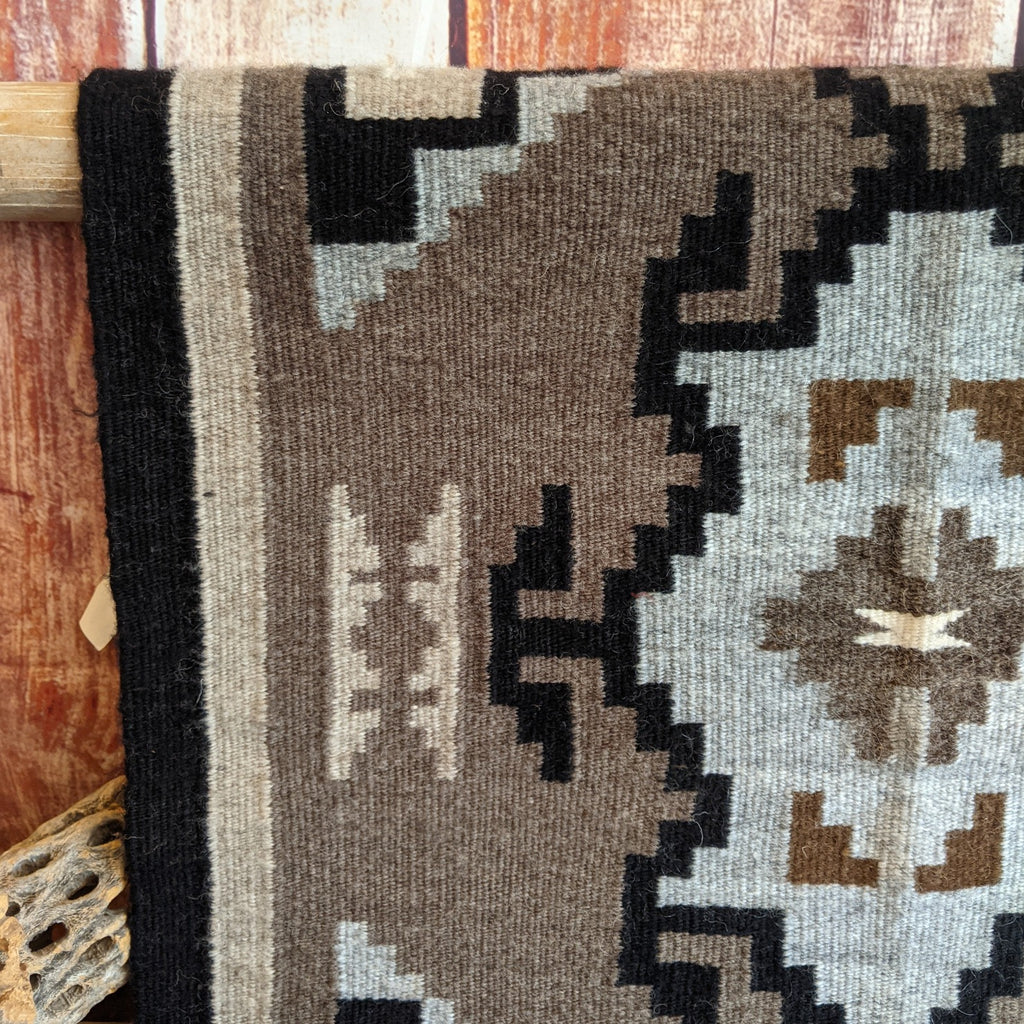 Two Grey Hills Navajo Rug by Alfrieda Johnson SWT-RS129