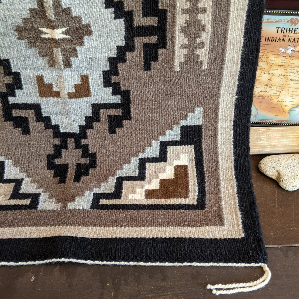 Two Grey Hills Navajo Rug by Alfrieda Johnson SWT-RS129