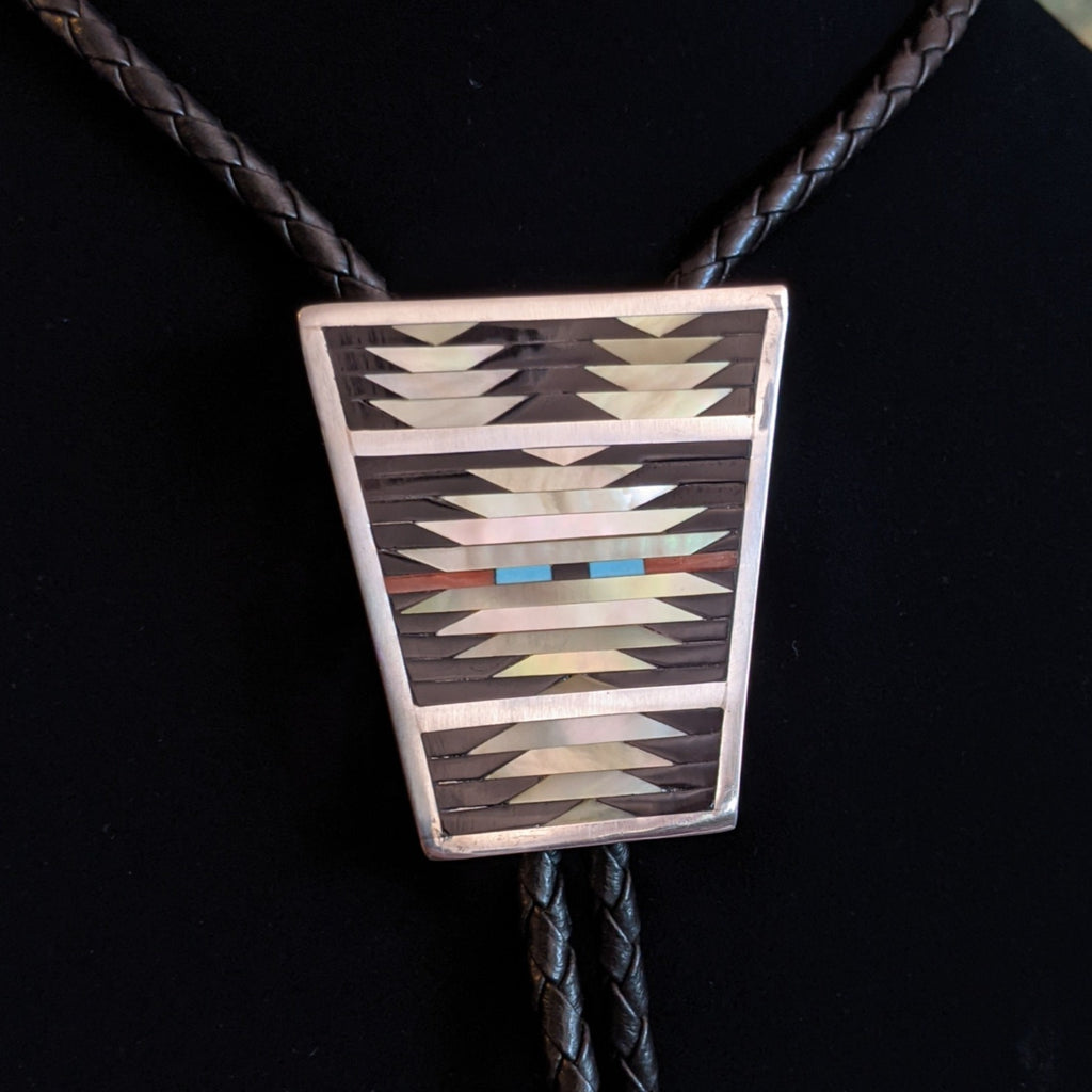 Zuni Inlay Bolo Tie Set GF-BOL-0001