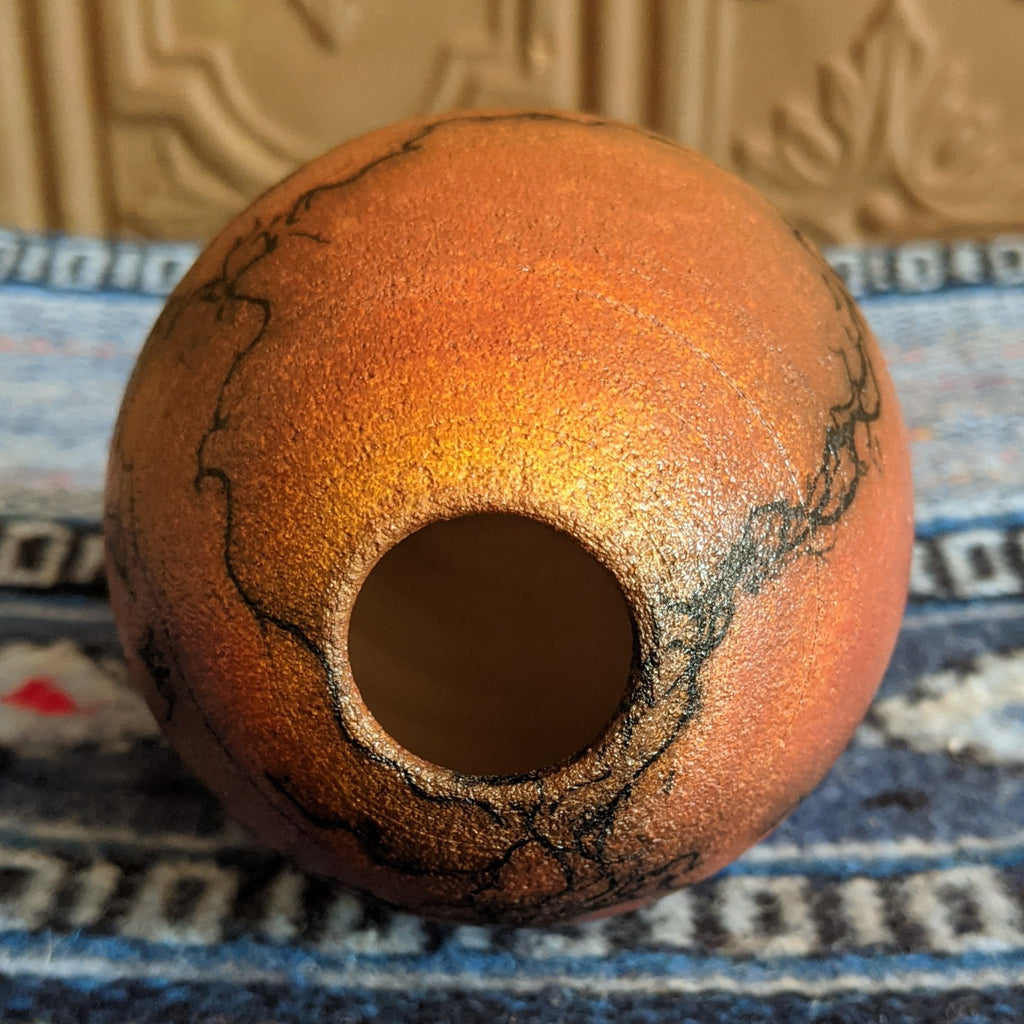 Small Oval Terracotta Vase by Jim Calhoun GF-0141