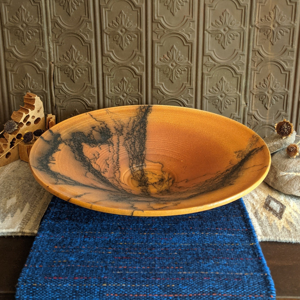 Large Horsehair Pottery Bowl by Jim Calhoun GF-0149