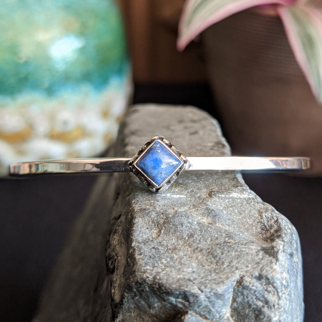 Denim Lapis Sterling Silver Cuff GJ-BRC-0052