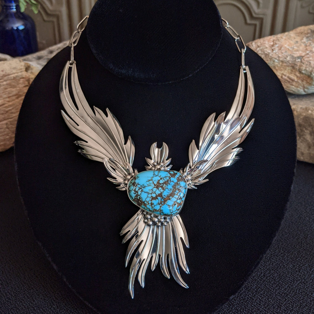 Persian Turquoise Pegasus Necklace Set by Juan Willie SWSG-JWS-0002