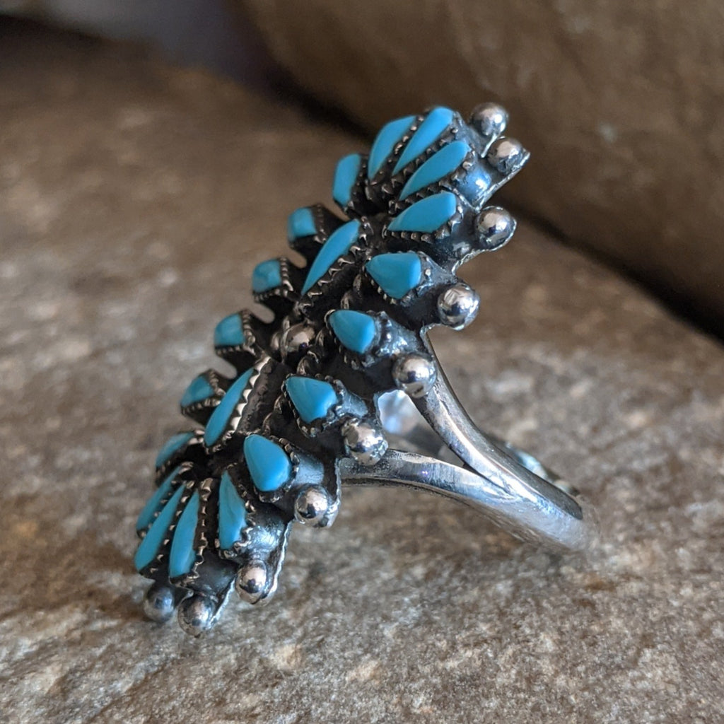 Navajo Petit Point Turquoise Ring GJ-RNG-0061