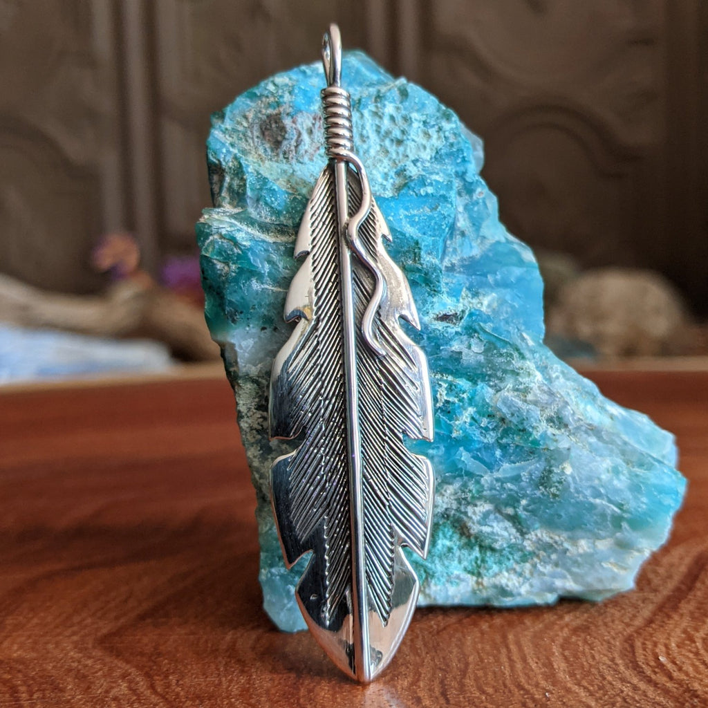 Silver Feather by Lena Platero GJ-PND-0052