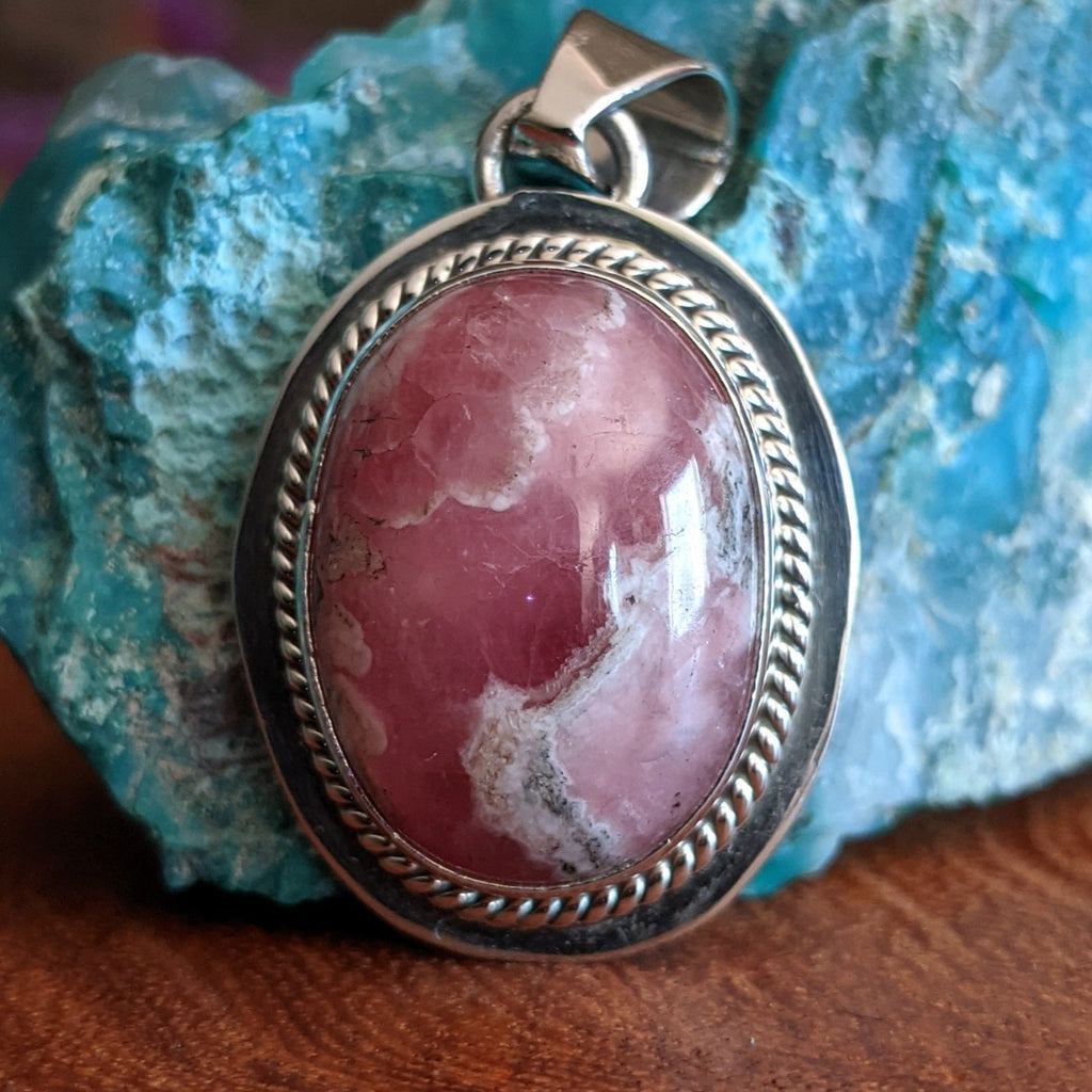 Rhodochrosite Pendant by Burt Francisco GJ-PND-0057