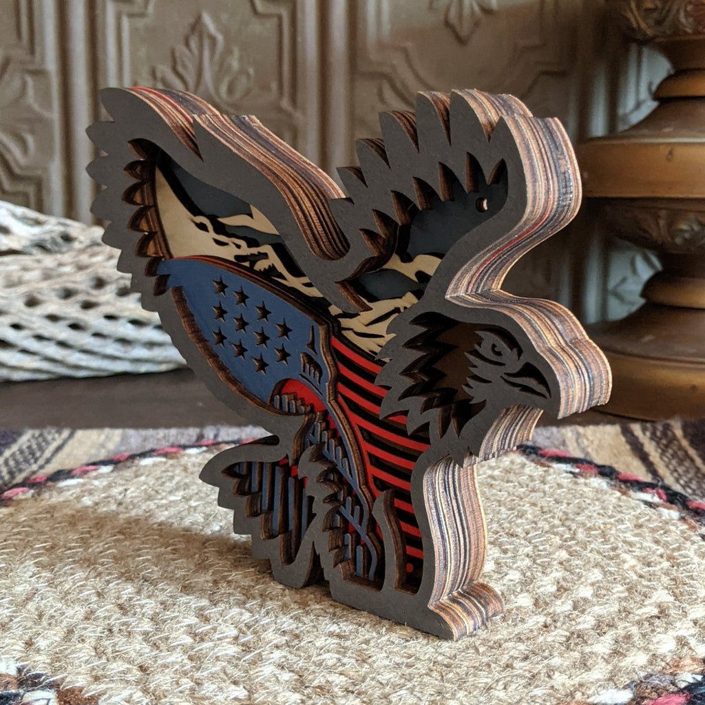 Eagle Landscape Wood Carving by The Wilusz Way GF-A-09