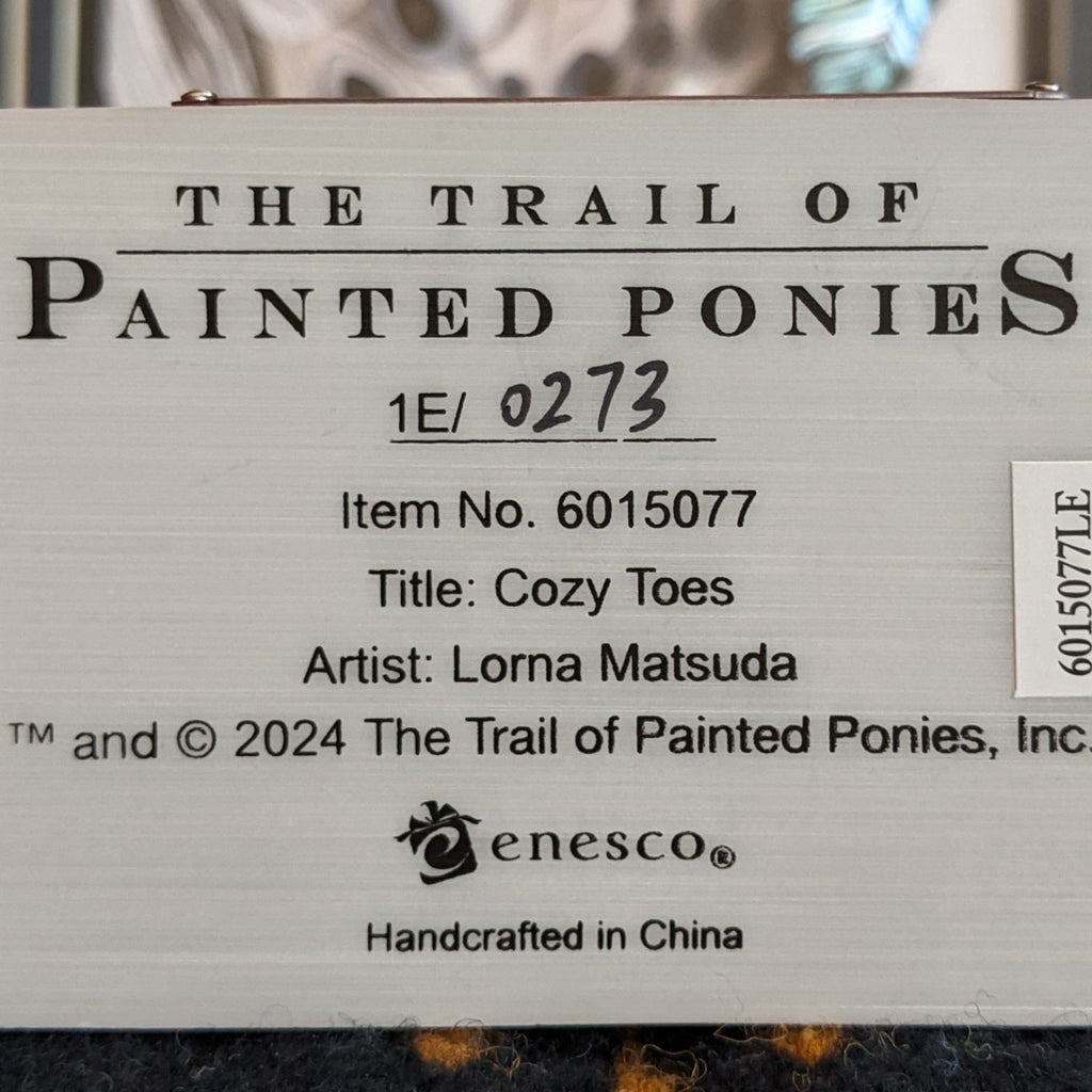 "Cozy Toes" The Trail of Painted Ponies by Lorna Matsuda GF-6015077LE