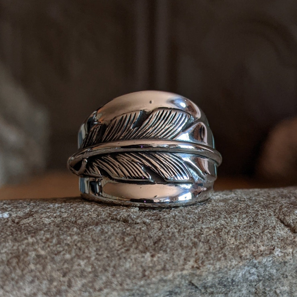 Silver Feather Ring Raymond Coriz SWSG-RNG-0008