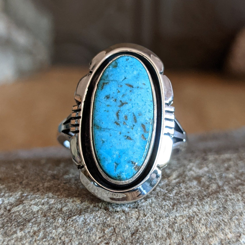 Oval Turquoise Ring by Lester Jackson SWSG-RNG-0012