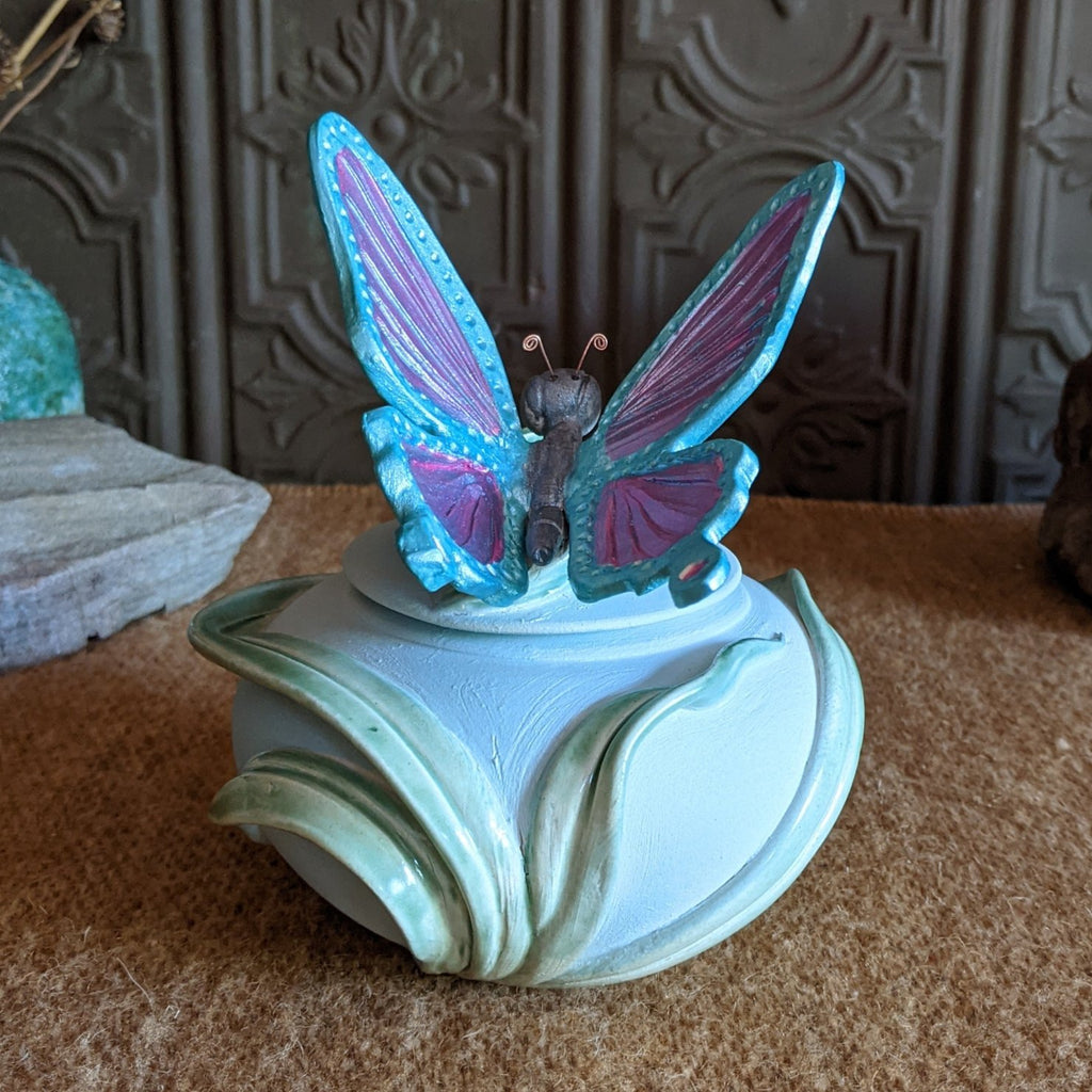 Butterfly Covered Jar by Bonnie Belt GF-0203