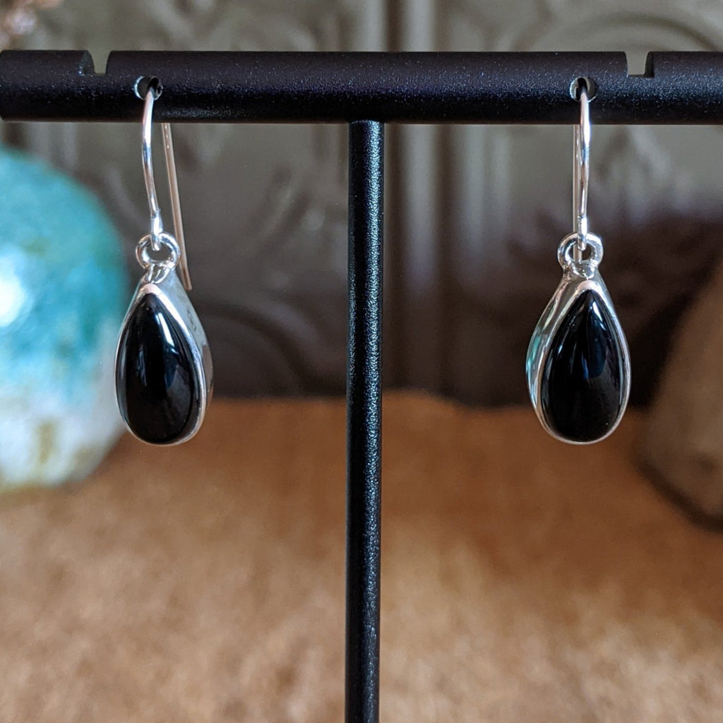 Black Onyx Teardrop Earrings by Larry Pacheco SWSG-ERN-0007