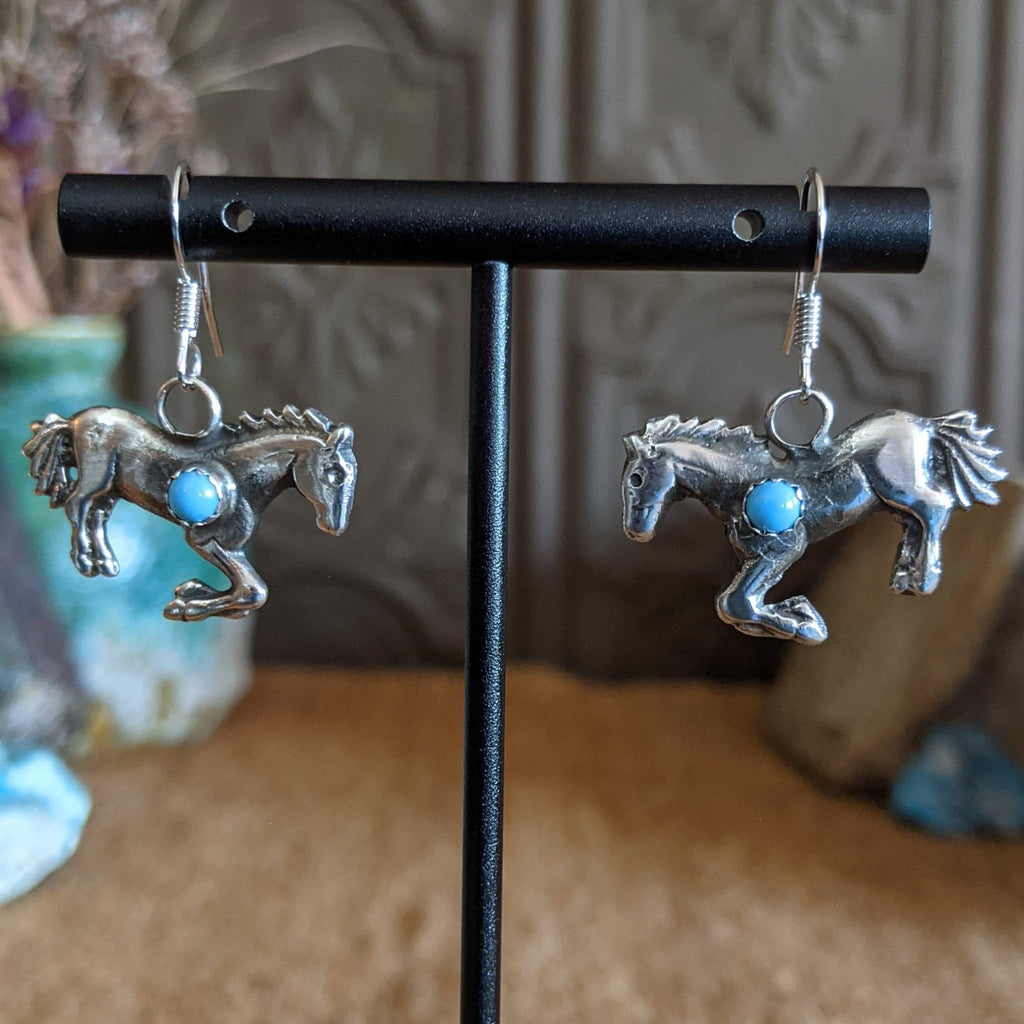 Navajo Made Horse Earrings SWSG-ERN-0017