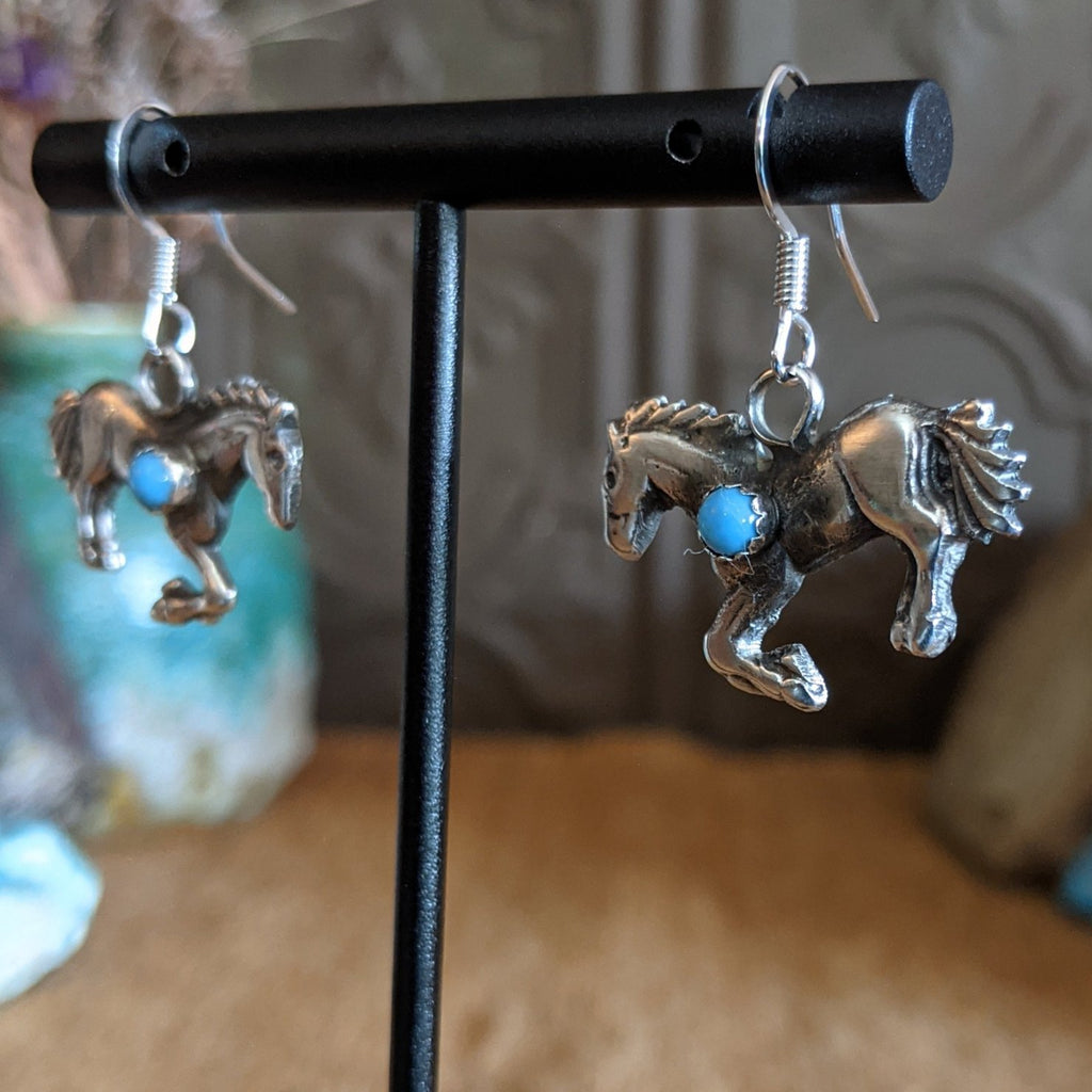 Navajo Made Horse Earrings SWSG-ERN-0017