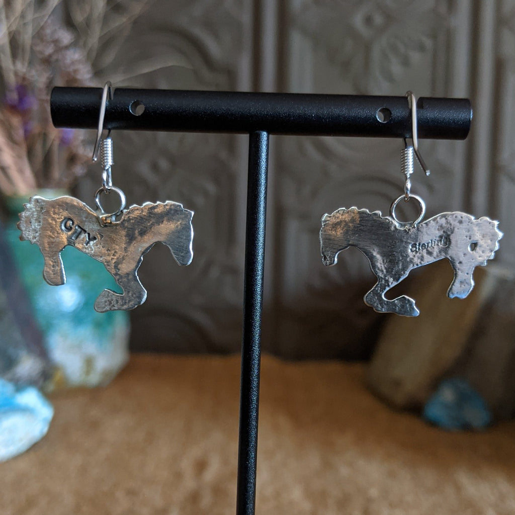 Navajo Made Horse Earrings SWSG-ERN-0017