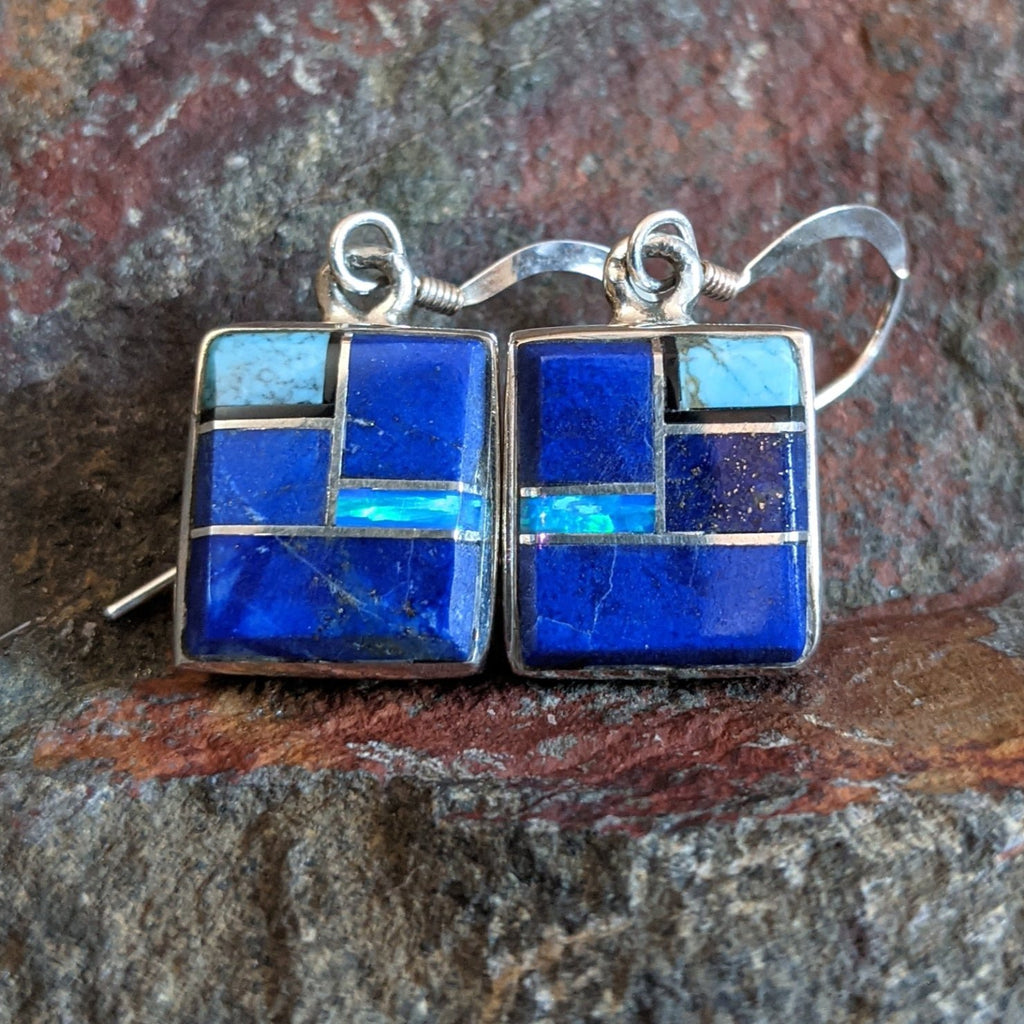 Navajo Inlay Earrings SWSG-ERN-0029