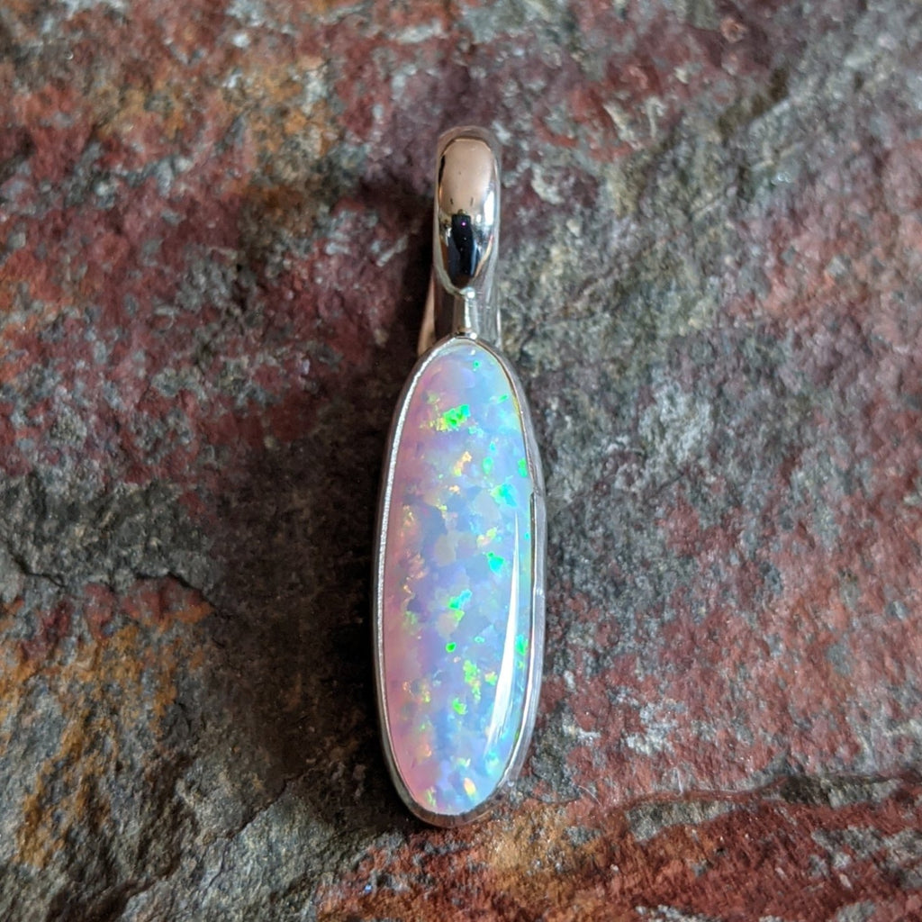 Manmade White Opal Pendant by Leonard Maloney GJ-PND-0069