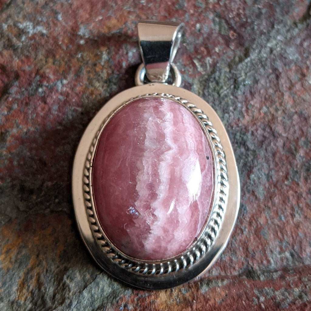 Rhodochrosite Pendant by Burt Francisco GJ-PND-0071