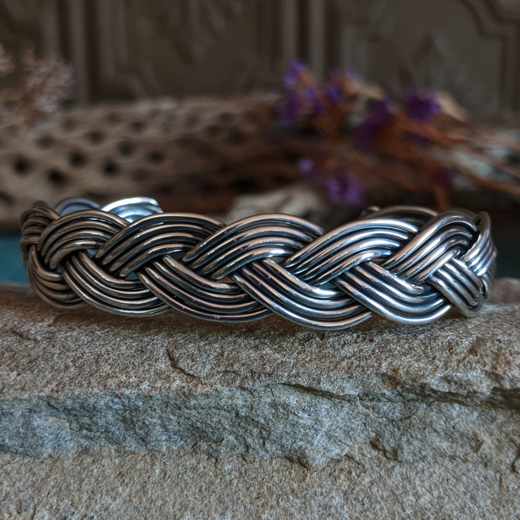 Navajo Made Braided Silver Cuff SWSG-BRC-0027