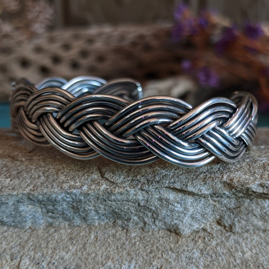 Navajo Made Braided Silver Cuff SWSG-BRC-0027