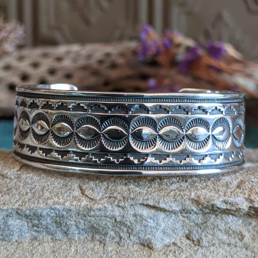 Stamped Silver Cuff by Albert Jake SWSG-BRC-0028