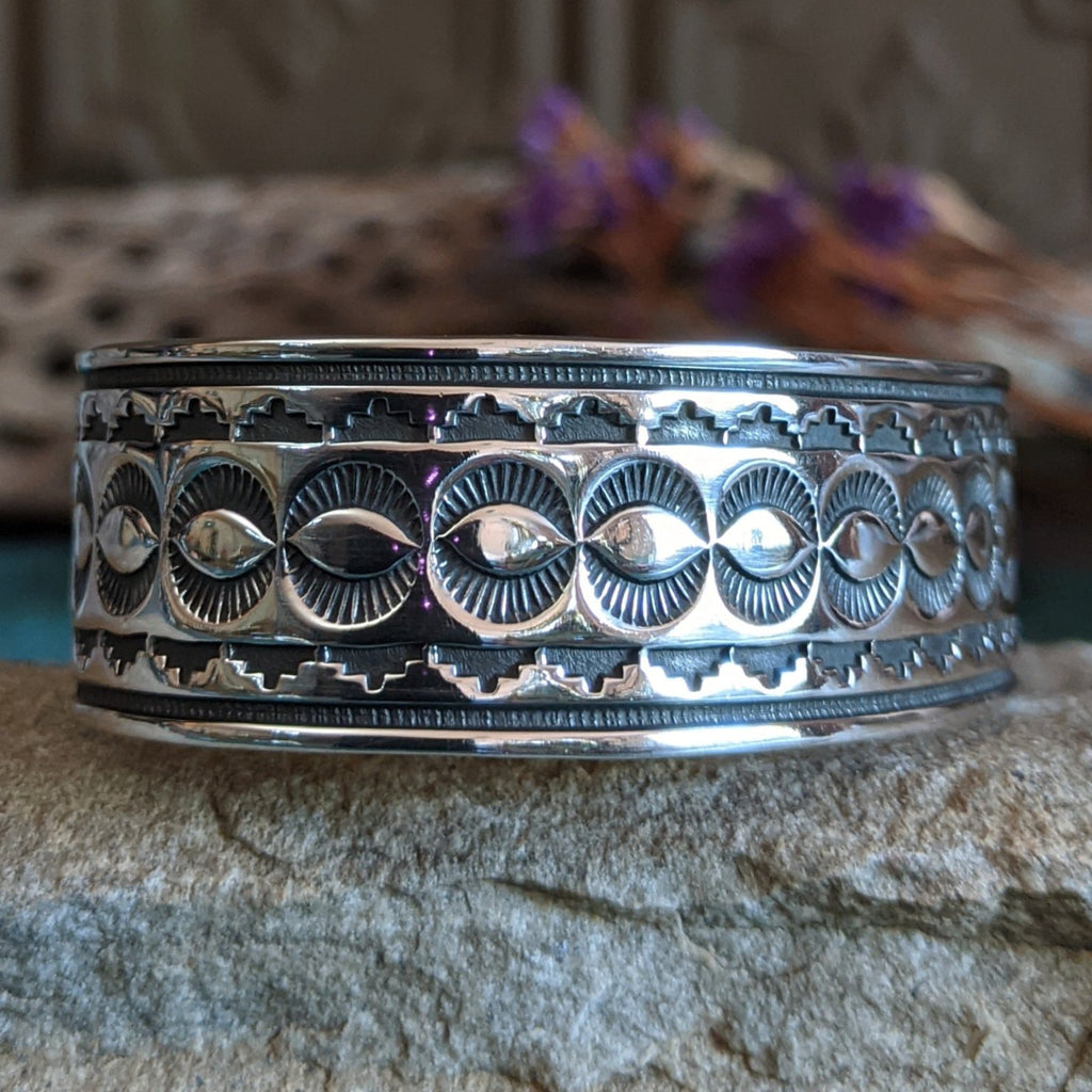 Stamped Silver Cuff by Albert Jake SWSG-BRC-0028