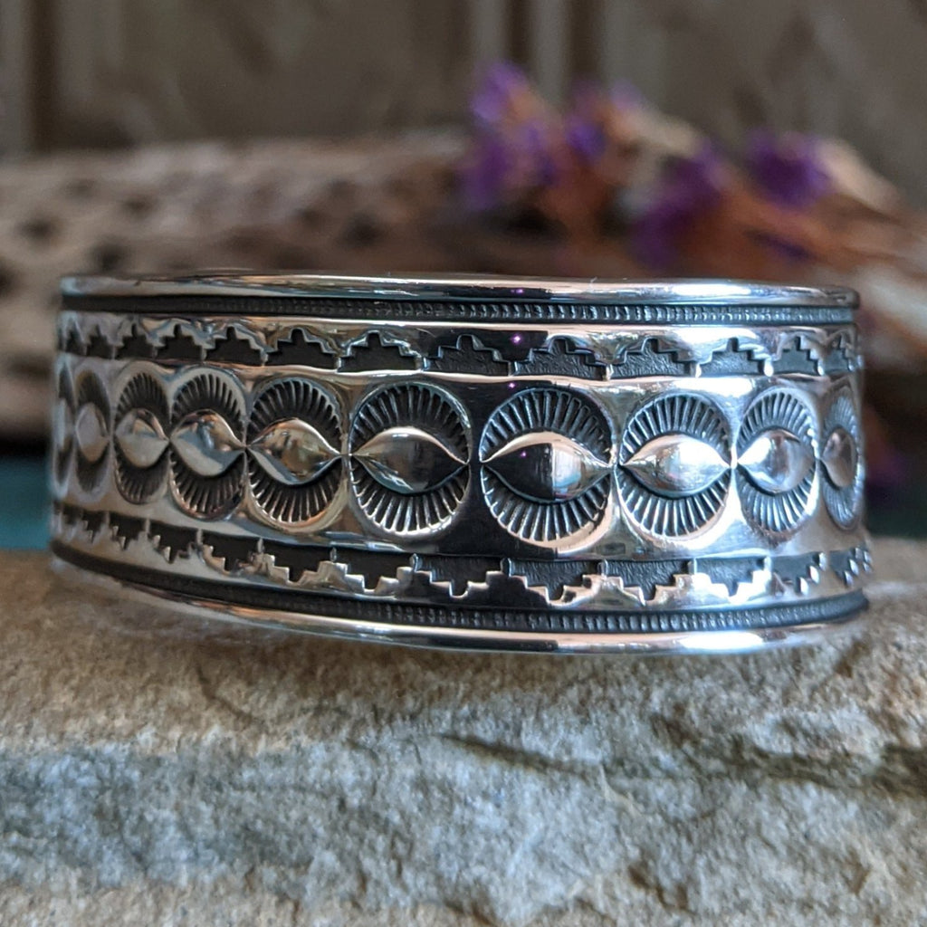 Stamped Silver Cuff by Albert Jake SWSG-BRC-0028