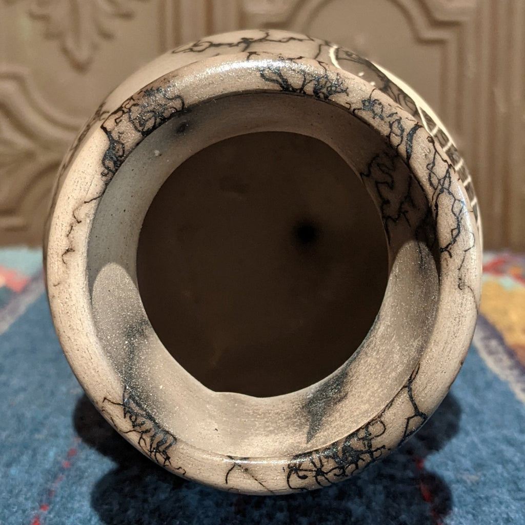 Navajo White Horsehair Pottery by J. Vail SWT-POT-0023