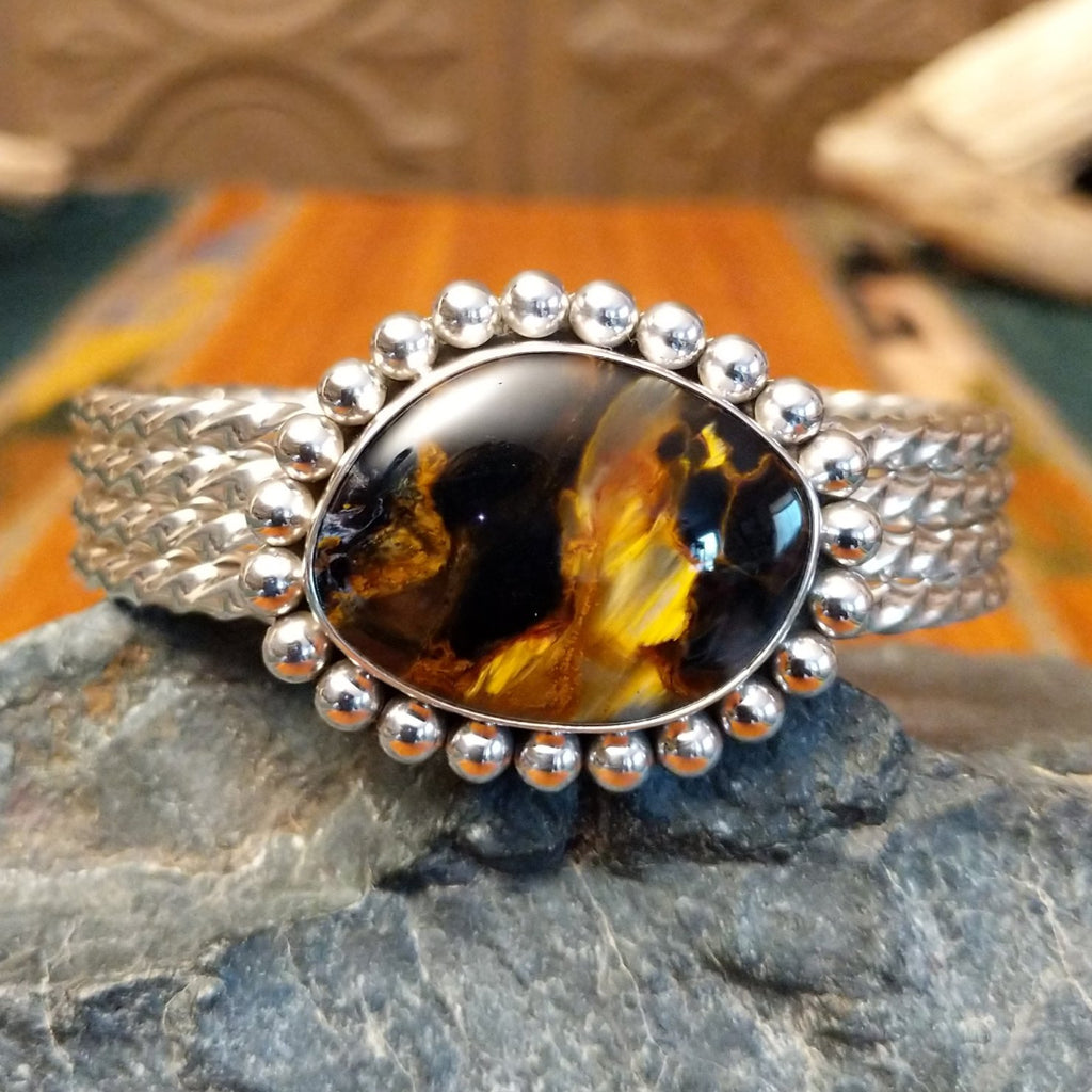 Pietersite Cuff by Artie Yellowhorse GJ-BRC-0002