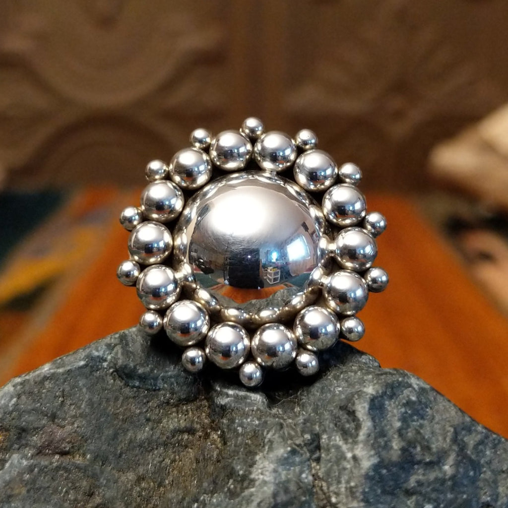 Silver Dot Ring by Artie Yellowhorse GJ-RNG-0007