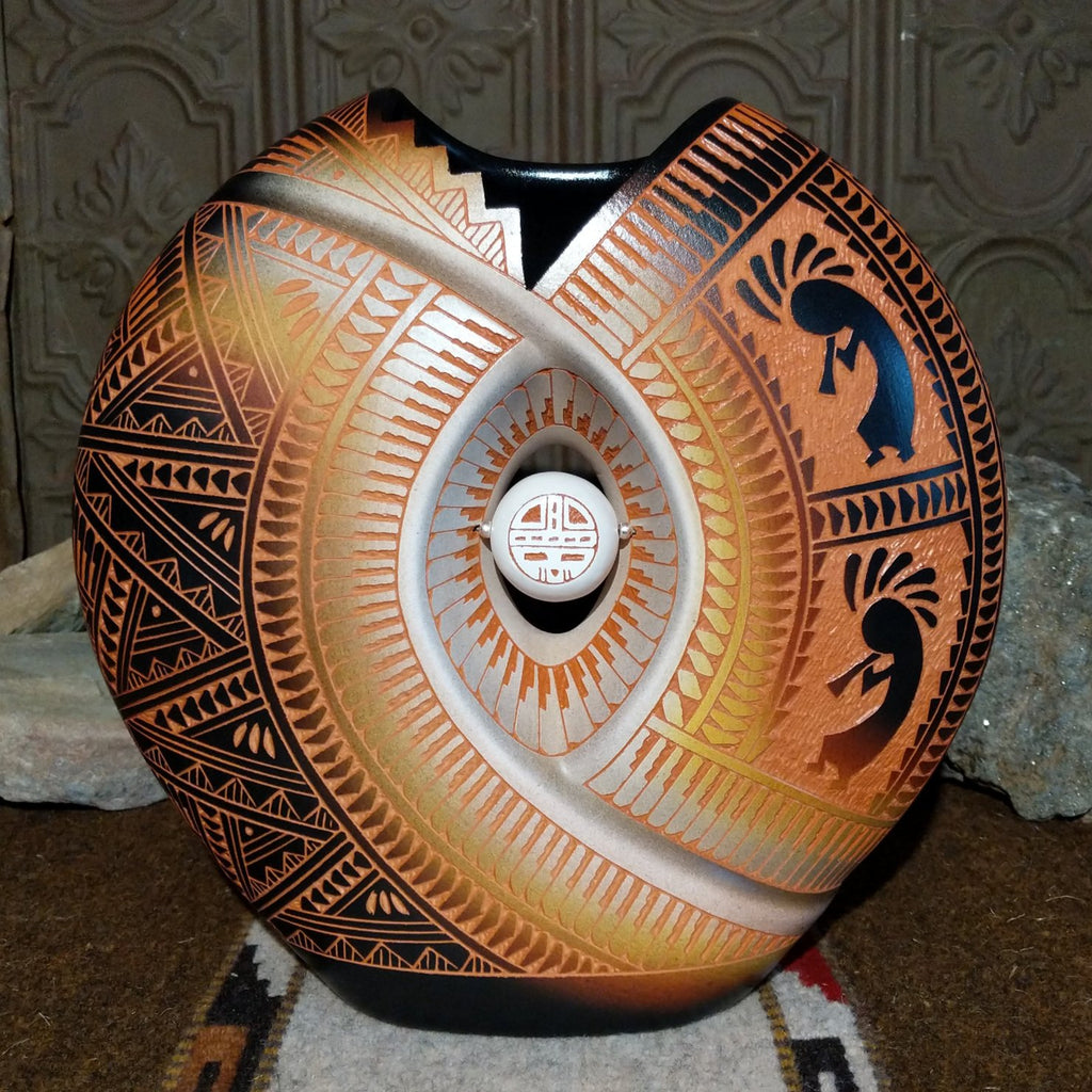 Laguna Kokopelli Pillow Vase by Diane Aragon SWT-POT-0057