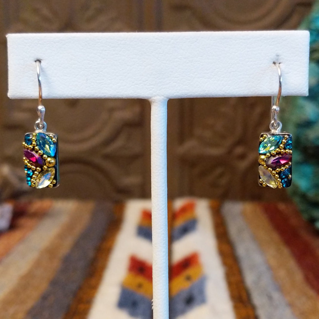 Multicolor Rectangle Earrings by Mosaico GF-ERN-0602