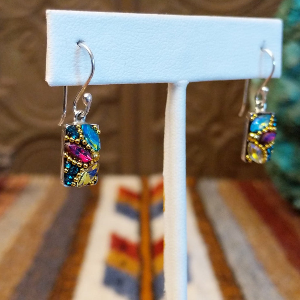 Multicolor Rectangle Earrings by Mosaico GF-ERN-0602