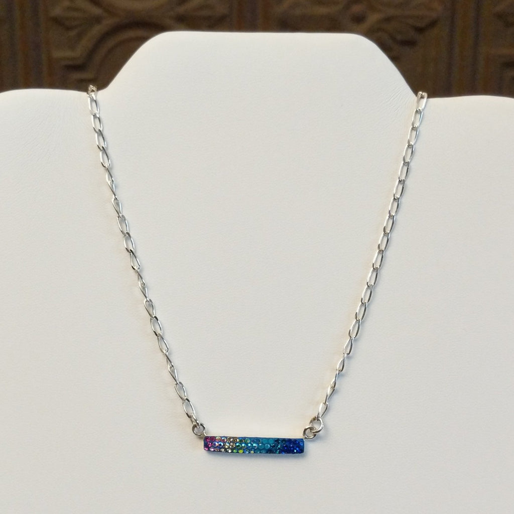 Multicolor Bar Necklace by Mosaico GF-NKL-0602