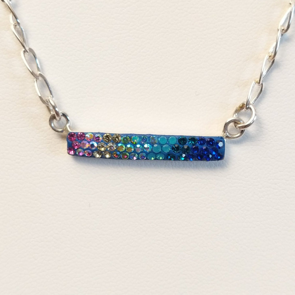 Multicolor Bar Necklace by Mosaico GF-NKL-0602