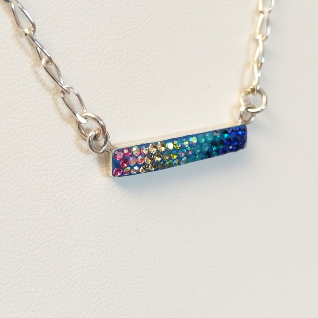 Multicolor Bar Necklace by Mosaico GF-NKL-0602