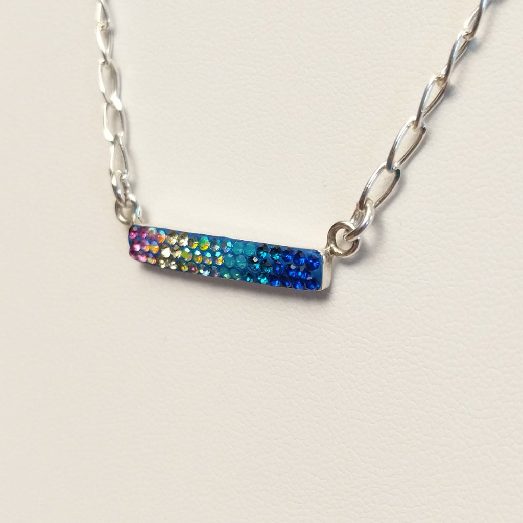 Multicolor Bar Necklace by Mosaico GF-NKL-0602