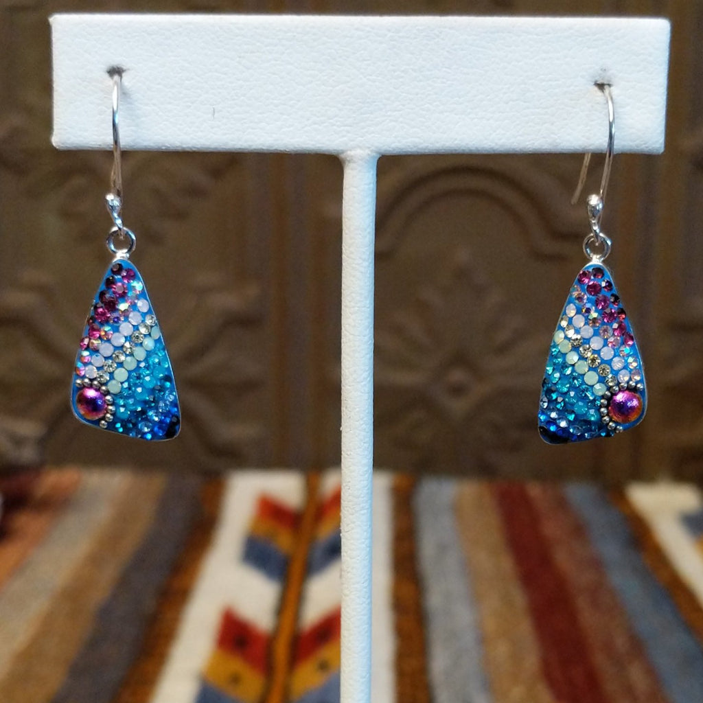 Large Multicolor Triangular Earrings by Mosaico GF-ERN-0609