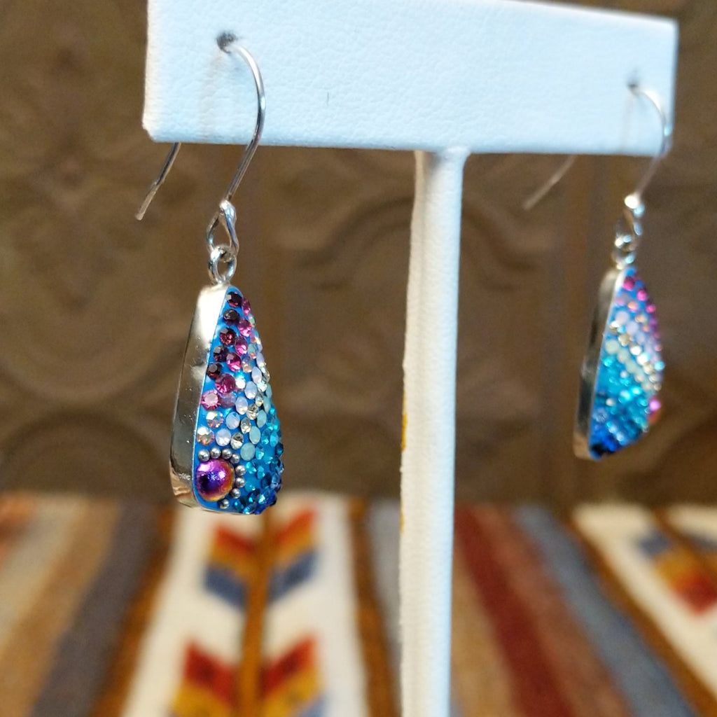 Large Multicolor Triangular Earrings by Mosaico GF-ERN-0609