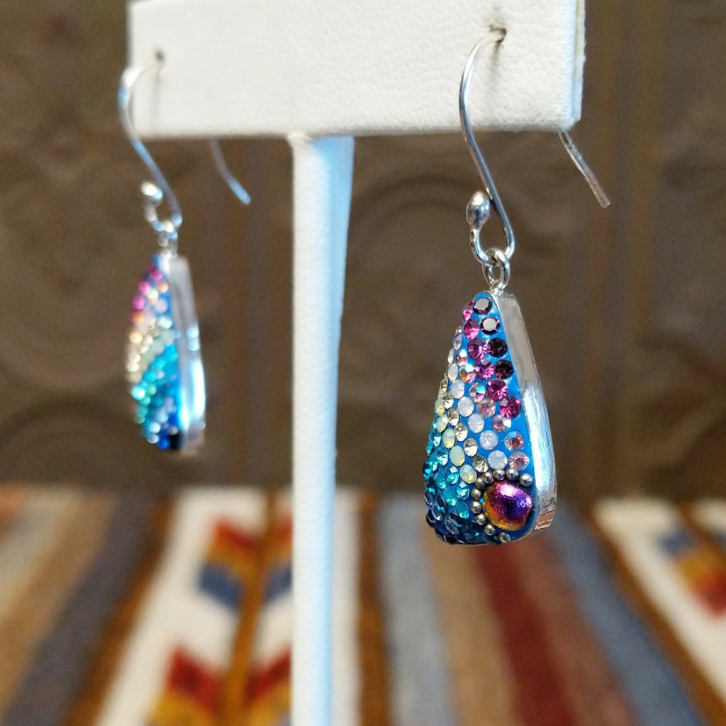 Large Multicolor Triangular Earrings by Mosaico GF-ERN-0609