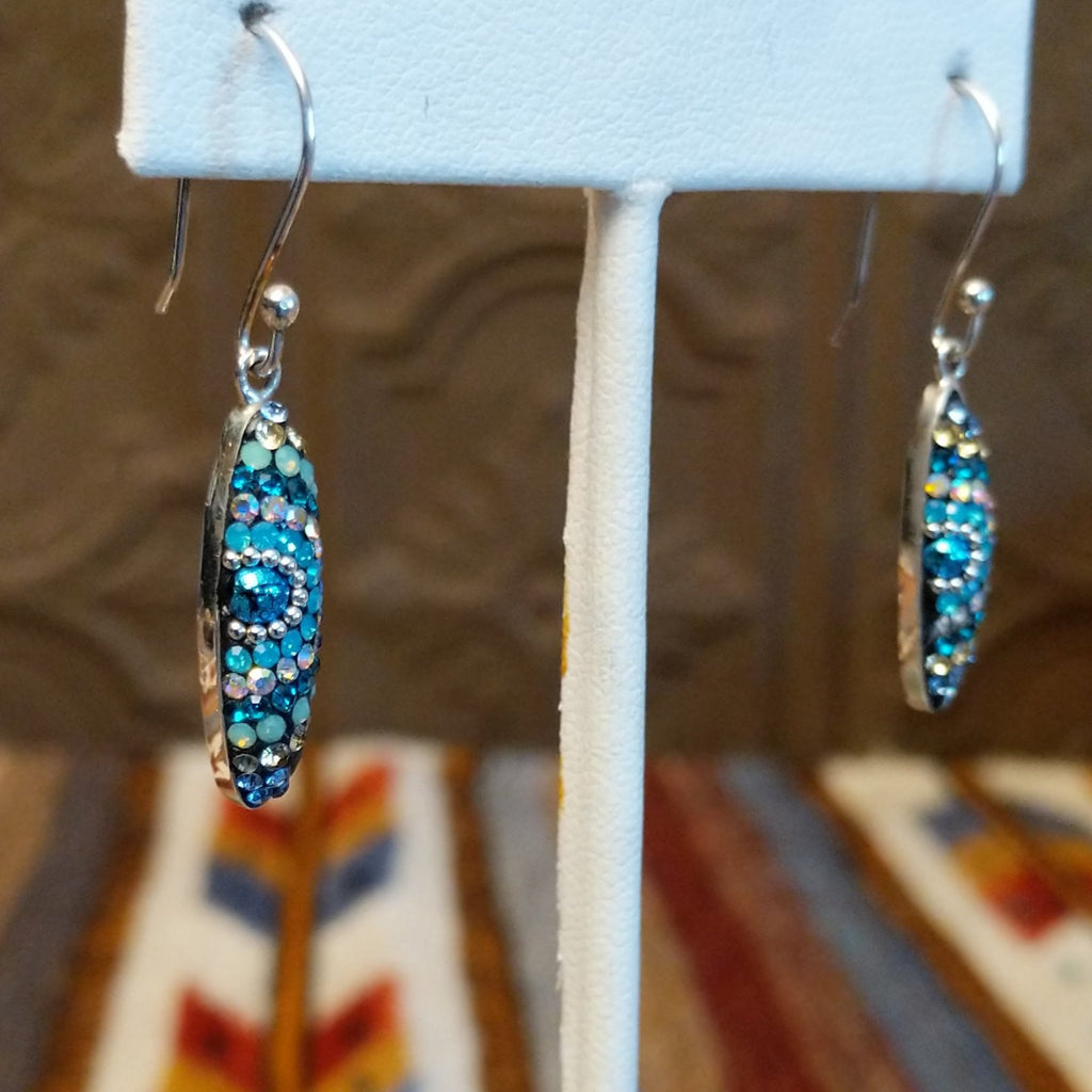 Elongated Oval Multicolor Earrings by Mosaico GF-ERN-0611