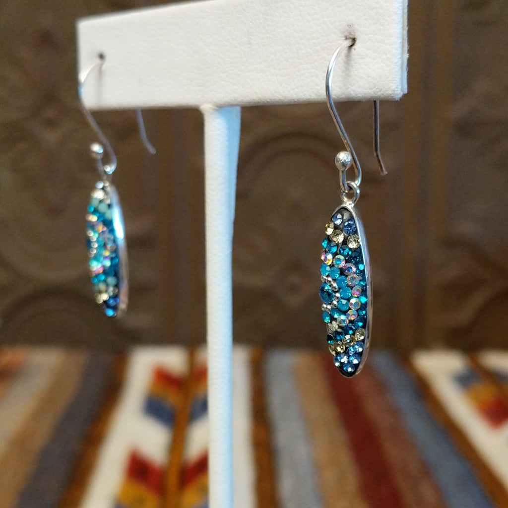 Elongated Oval Multicolor Earrings by Mosaico GF-ERN-0611