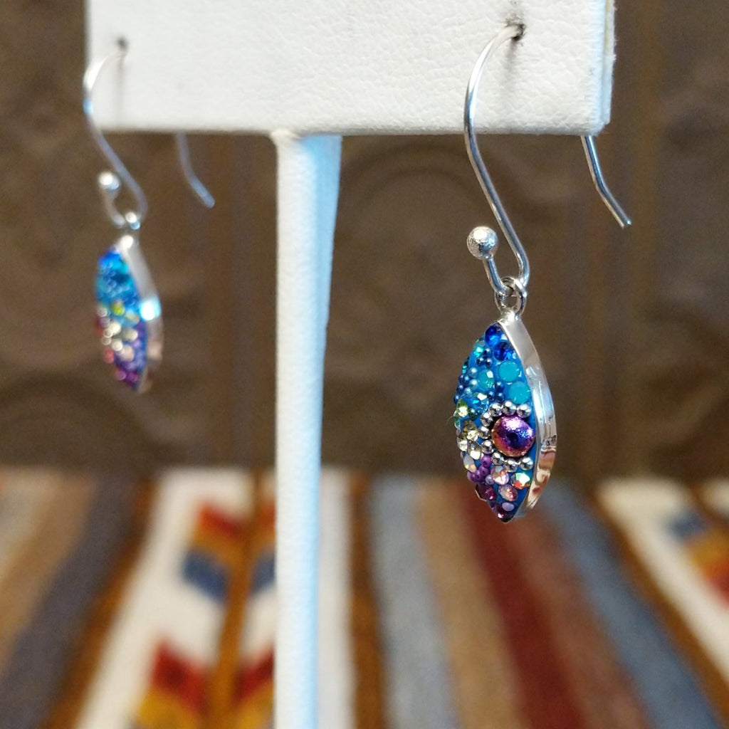 Multicolor Sharp Oval Earrings by Mosaico GF-ERN-0612