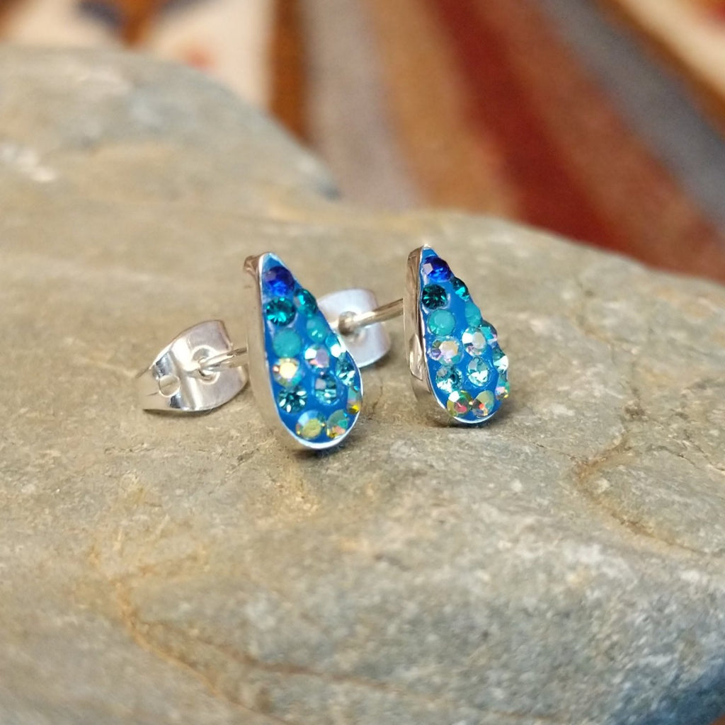 Blue Raindrop Earrings by Mosaico GF-ERN-0613