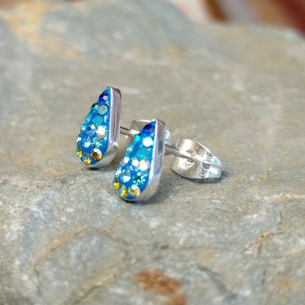 Blue Raindrop Earrings by Mosaico GF-ERN-0613